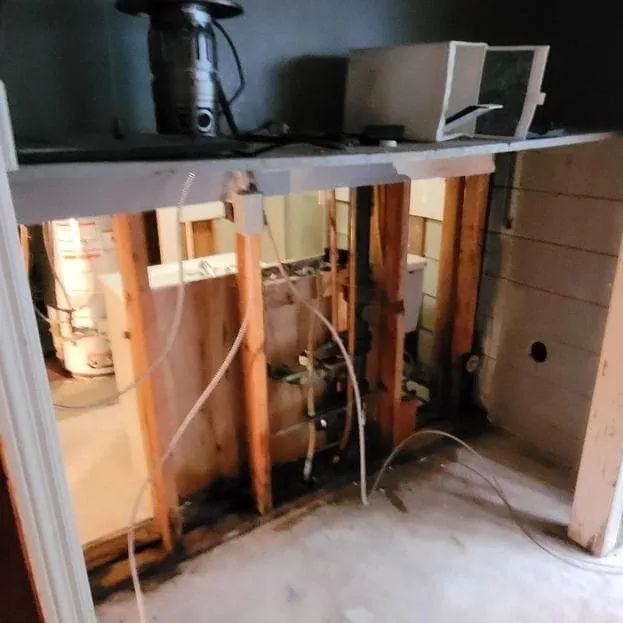 Wet wall opened to stop mold growth