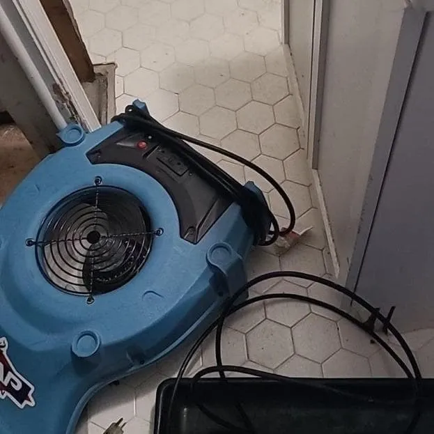 ASAP air mover drying the floor