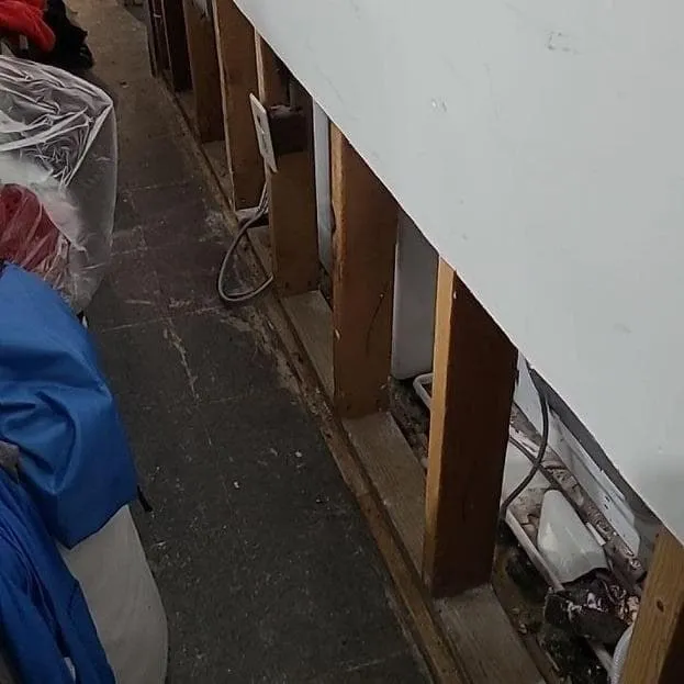 Long run of opened wall
